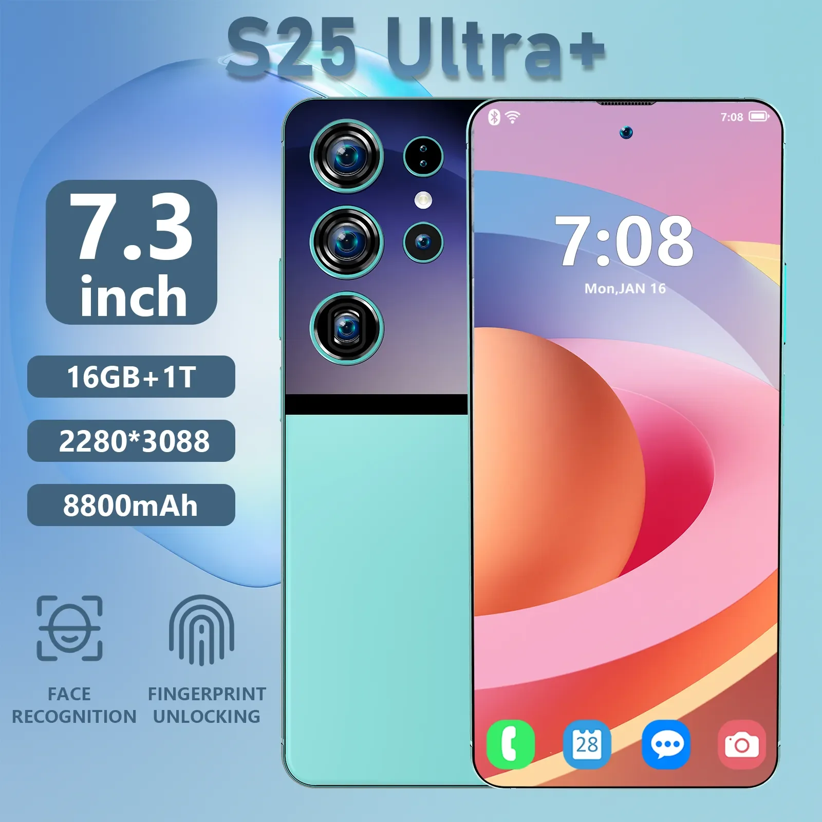 SamSug S25 ULTRA Original 16GB+512GB 24MP+48MP Cellphone Unlocked Android Phone Low Price Celulares Wholesale S24 4G Cell Phone
