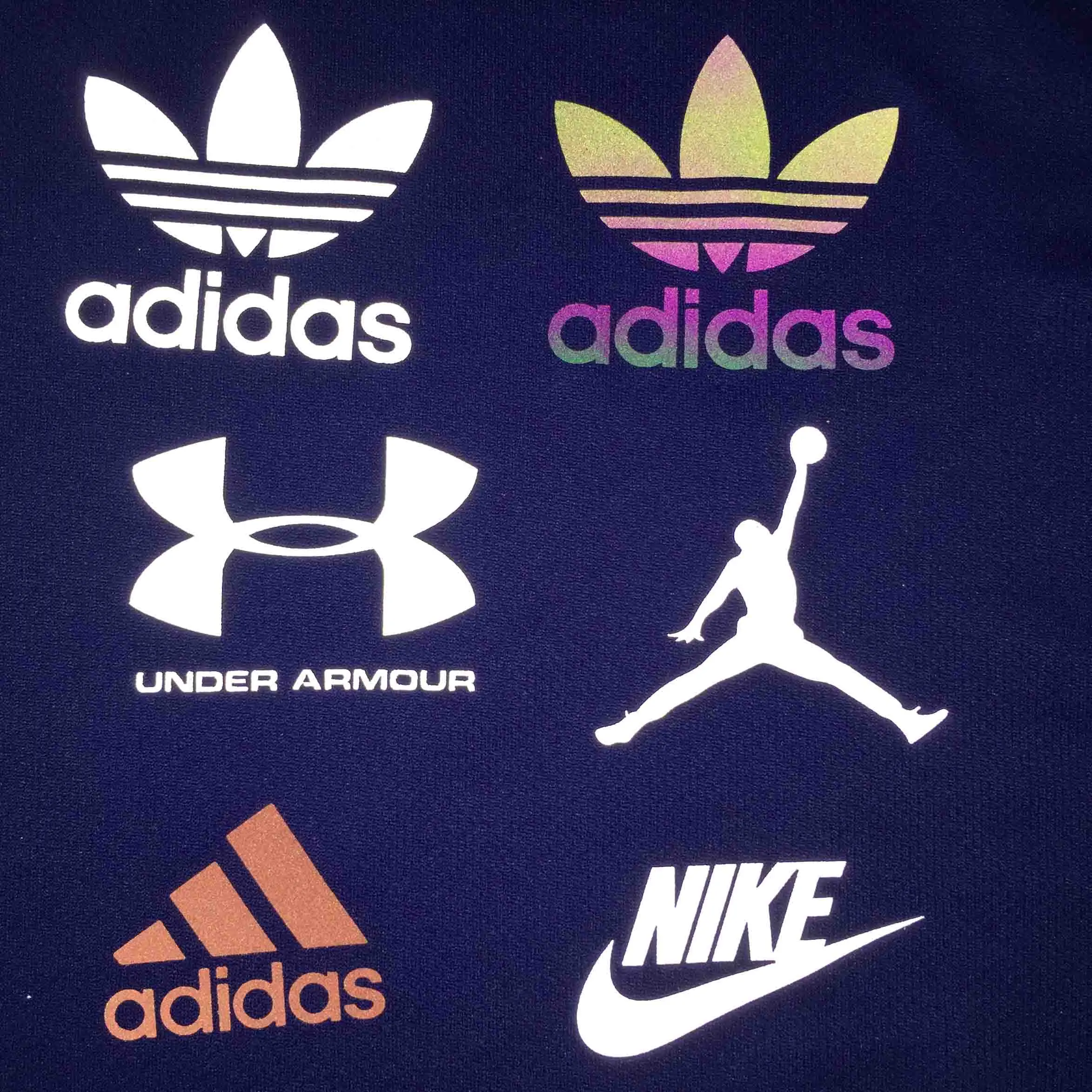 Custom Low Price Reflective Heat Transfer Film Printing Stickers Fashion Reflective Label