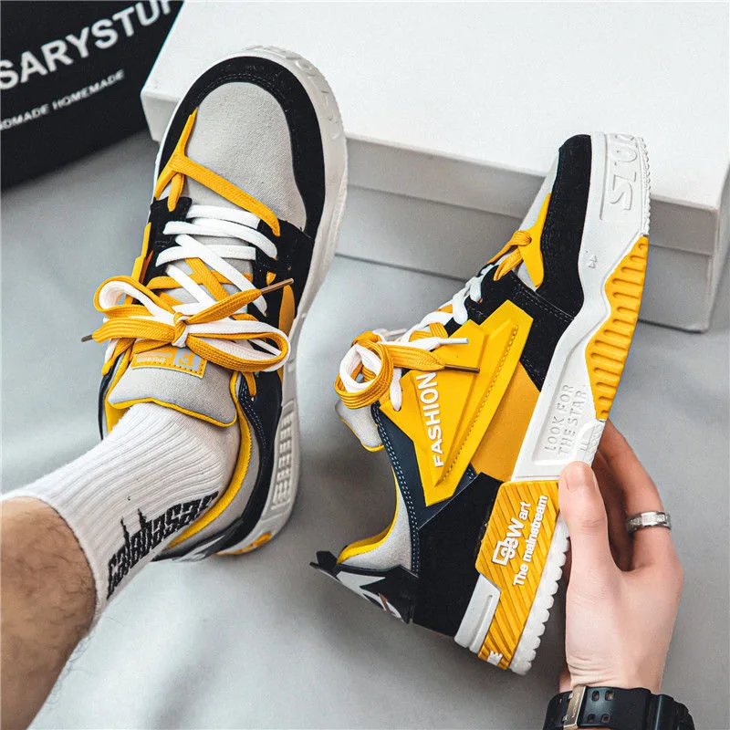 Mens Shoes 2024 New Foreign Trade Special Funds Leisure Sports Shoes Thick Sole Height Increasing Leather Surface  Board Shoes