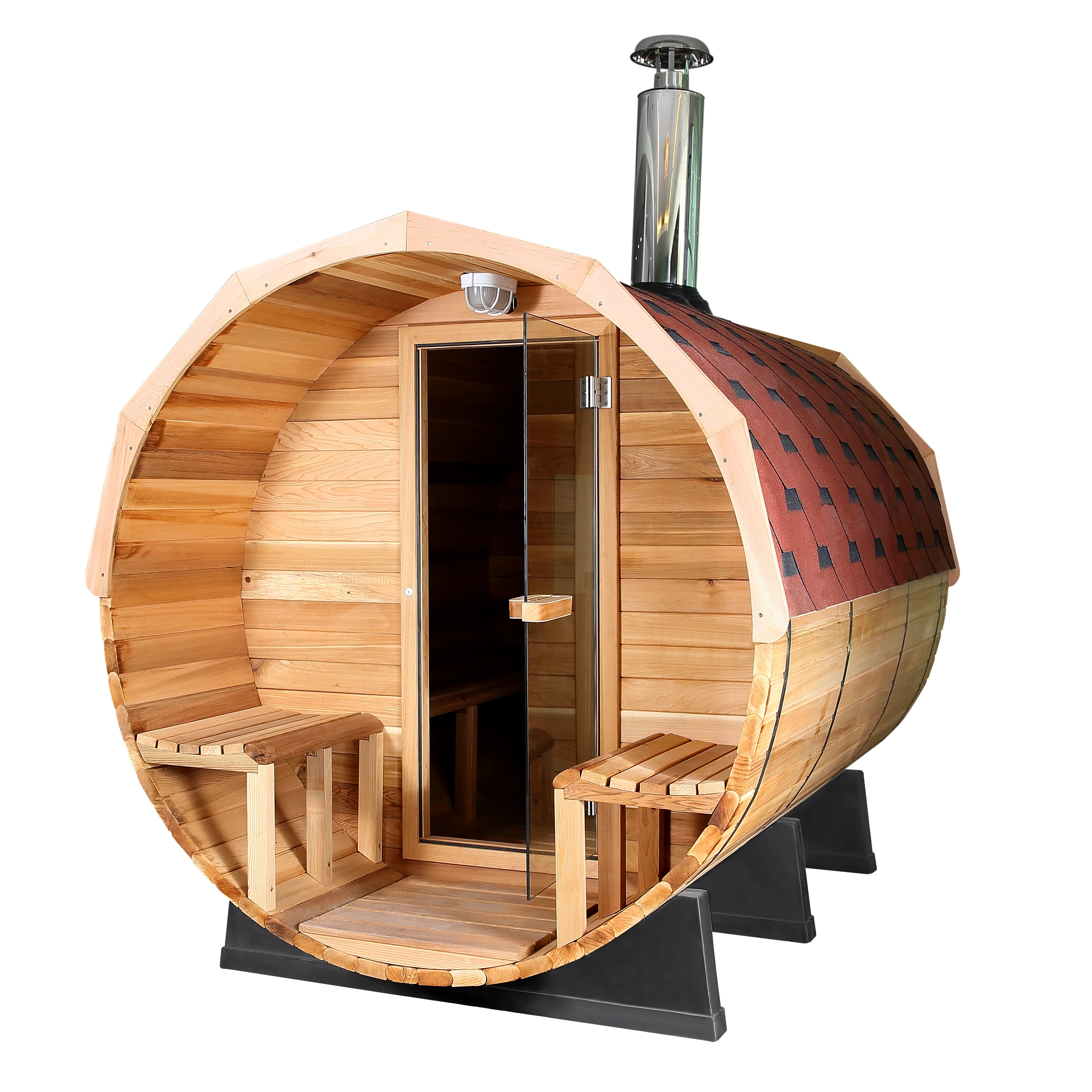 High Quality cheap price cedar barrel sauna outdoor home use sauna and outdoor sauna with wood furnace