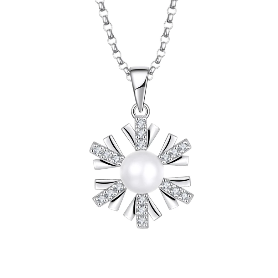 Высокое качество 925 Серебряное натуральное пресноводное жемчужное ожерелье премиум-класса женское классическое роскошное оптом