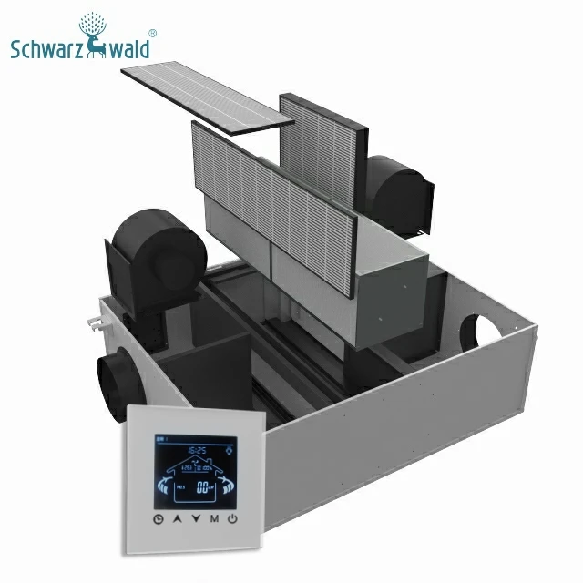 OEM hepa filter smart home central energy recovery duct ventilation system