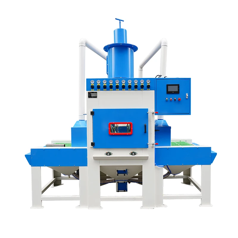 Hot sales Automatic continuous conveyor sandblasting machine for Flat aluminum profile