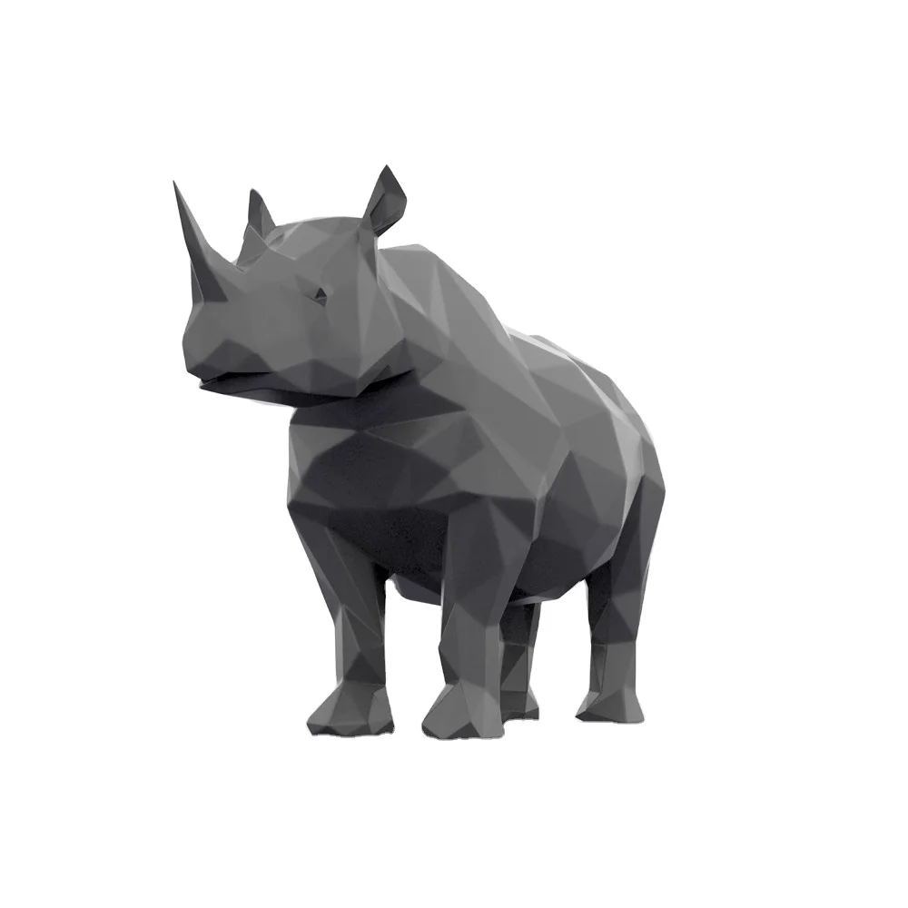 Resin Molds Design Fiberglass Large Life Size Rhinoceros Sculpture