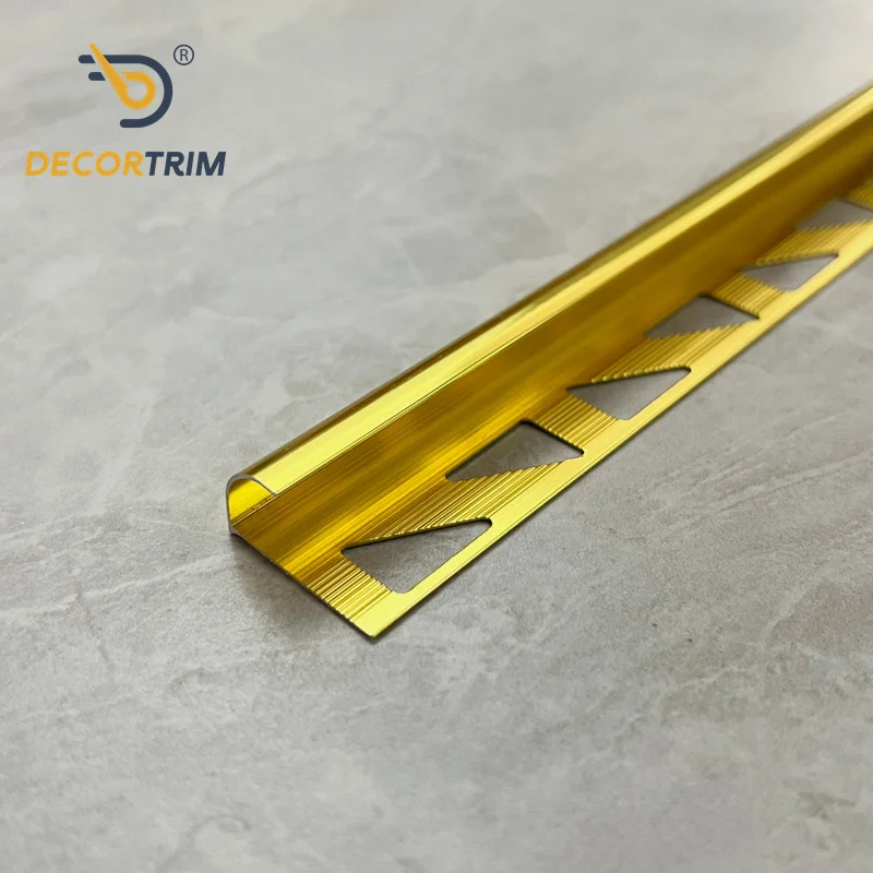 DECORTRIM Popular Design Aluminum Round-Shaped Line Decorative Trim Strip Metal Wall Tile Trim For Furniture Wall