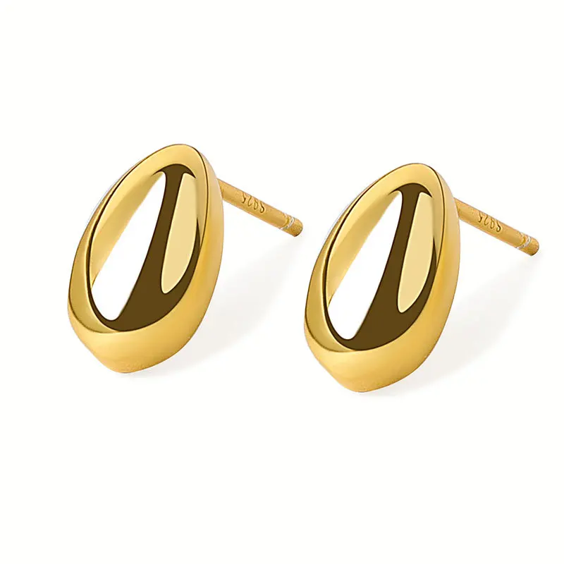 
2021 New DIY New Design High Quality Water Drop Golden Bean 14K Gold Plated Earrings Women Low Price Factory Wholesale 