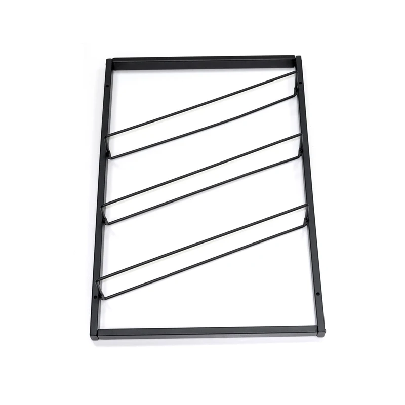 3 Bottle foldable Frame metal wall mounted wine racks