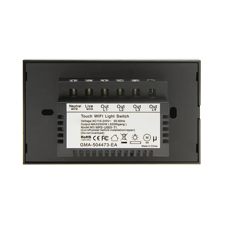 
Touch panel 3 gang phone wifi controlled light switch 220v for sale 