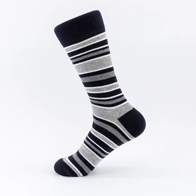 Wholesale Men Striped socks casual cotton socks European and American street fashion crew socks