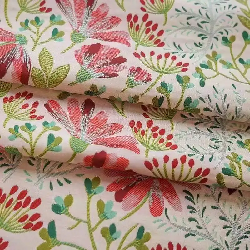 High-grade sunflower 3D jacquard polyester cotton fabric Home fabric table cloth for clothing fabric