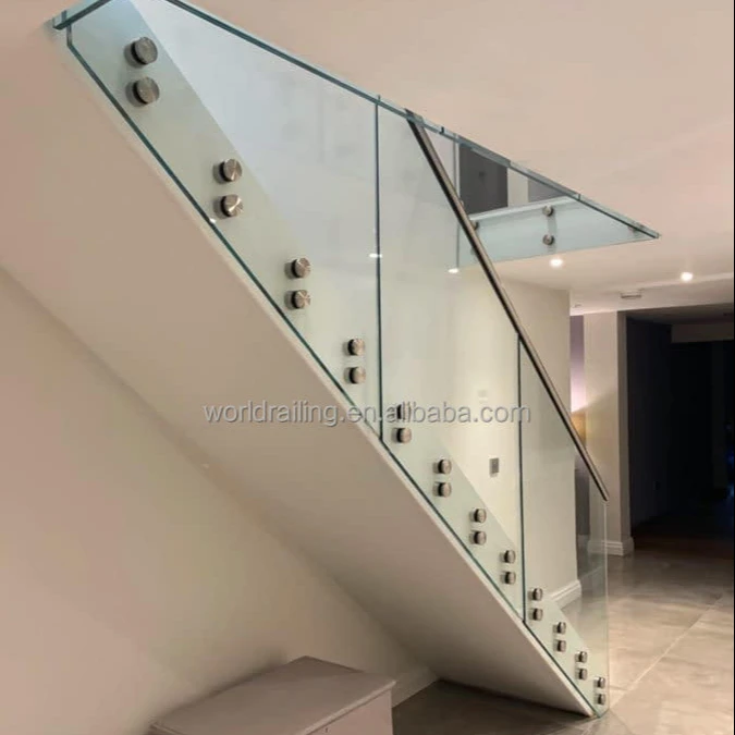 YL Heavy Duty 2-дюймовый стойка из нержавеющей стали стеклянными перилами