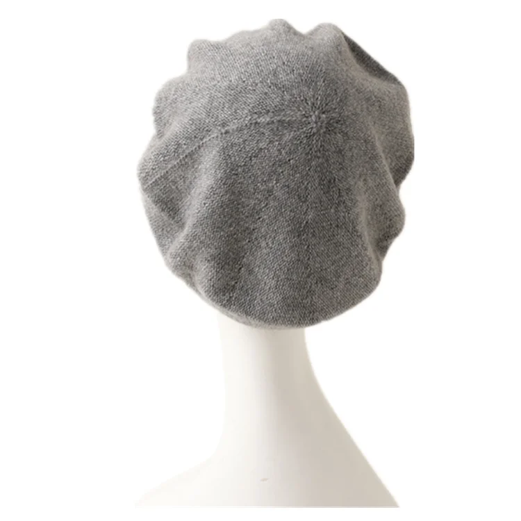 
China best selling fashion female knitted military beret hat 