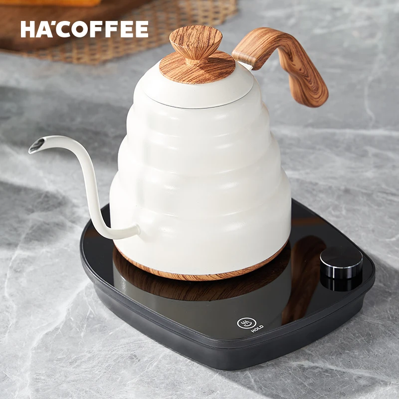 Large Capacity Heating Variable Temperature Control Gooseneck Stainless Steel Electric Coffee Kettle