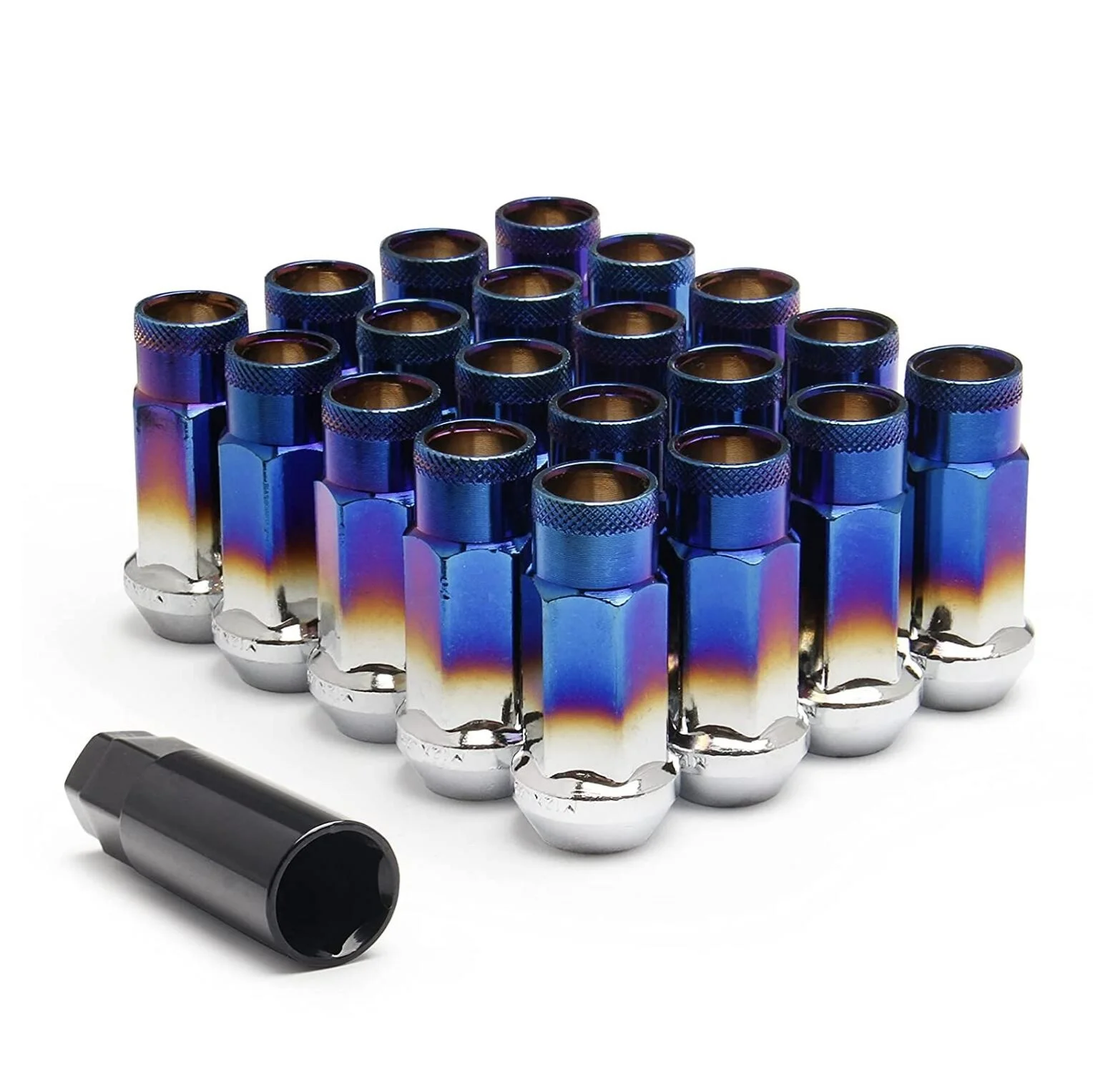 Custom Make Black Color Open End Lug Nut M12 M14 Titanium Wheel Lug Bolt