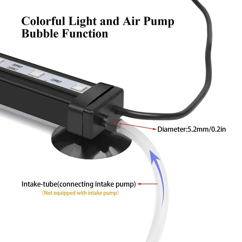 High Quality RGB SMD 5050 Colorful Underwater Reef Tank Lights Pluggable Air Bubble LED Aquarium Light