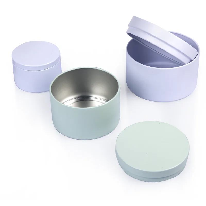 Factory Metal Tins Box For 16 Oz Candle 8Oz Black Candle Tins Can Custom Paint Tin Can For 4 Oz Candles Packaging Tinplate Case