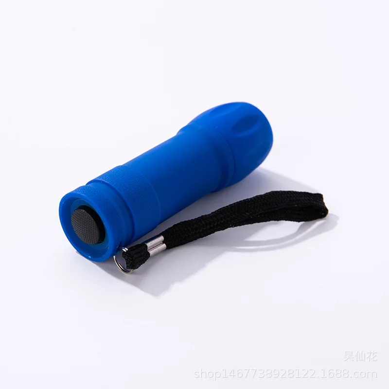 Wholesale Plastic KIDS students mini led Flashlight 3*AAA Battery Powered Handheld ABS multi Color LED Light with rubber shell