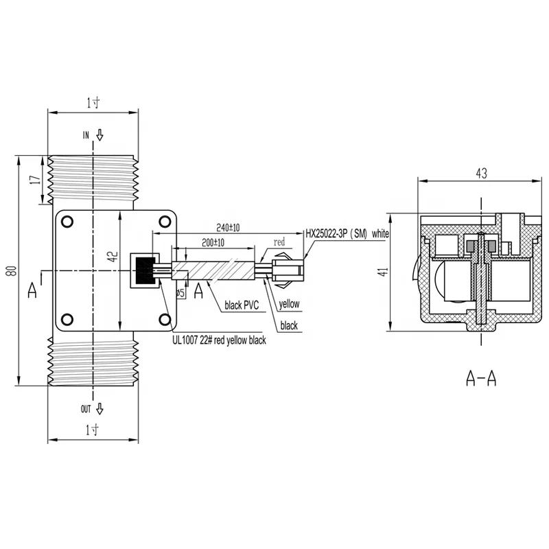 MR-A268-1 High Precision 1-60L/MIN  Fuel Flow Sensor
