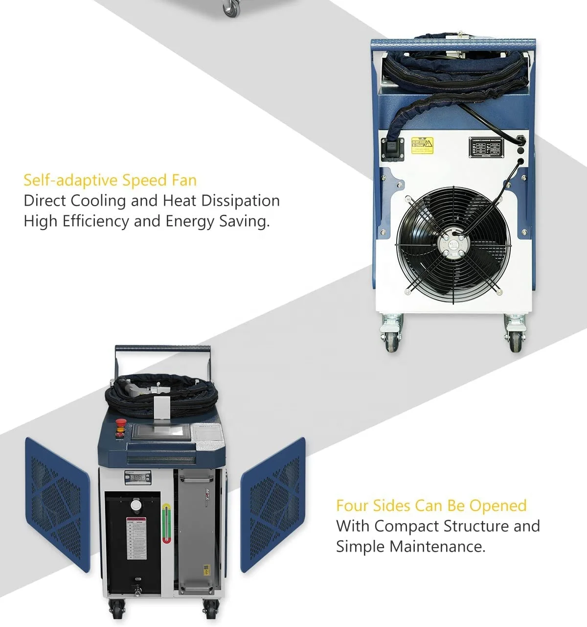Handheld 1000W Max Laser Rust Removal Machines Non-Contact Non-Thermal Effects on Rusty Metals Water Cooling for Stainless