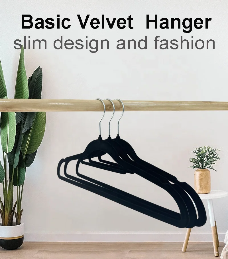 Pink Velvet Hangers 30 Pack Plastic Flocked Space Saving Women Clothes Hangers for Closet
