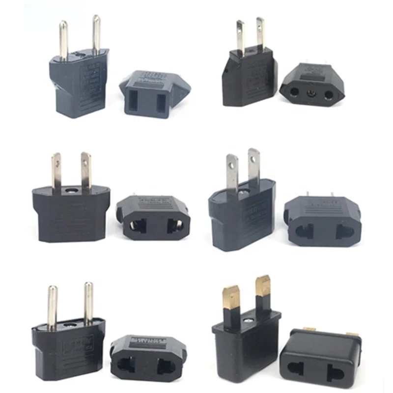 Eu / Us / Au 2pin Plug Adapter US To EU Euro Travel Power Adapter Plug Outlet Converter Travel Conversion Socket Plug
