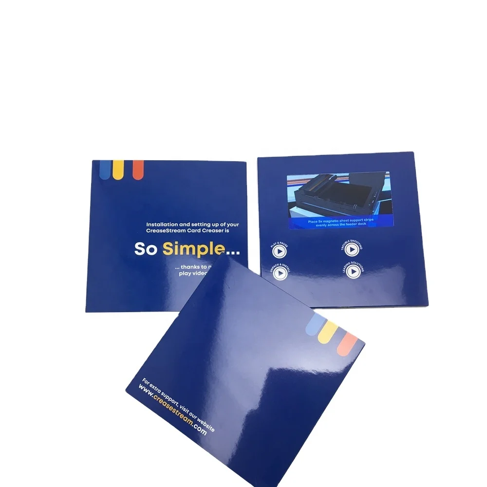 Glossy/Hot Stamping/Spot UV Graphics Card Lcd Video Brochure Card For Invitation