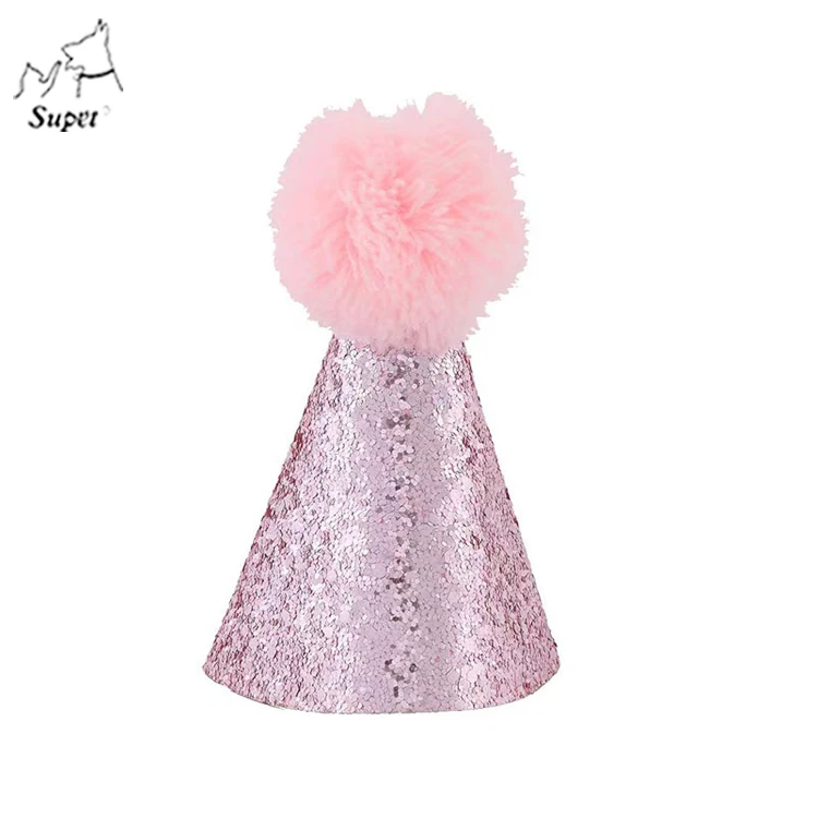 OEM Custom Popular Logo Woven Twill Happy Birthday Dog Hats Wholesale With Bow,Hat For Dog Christmas