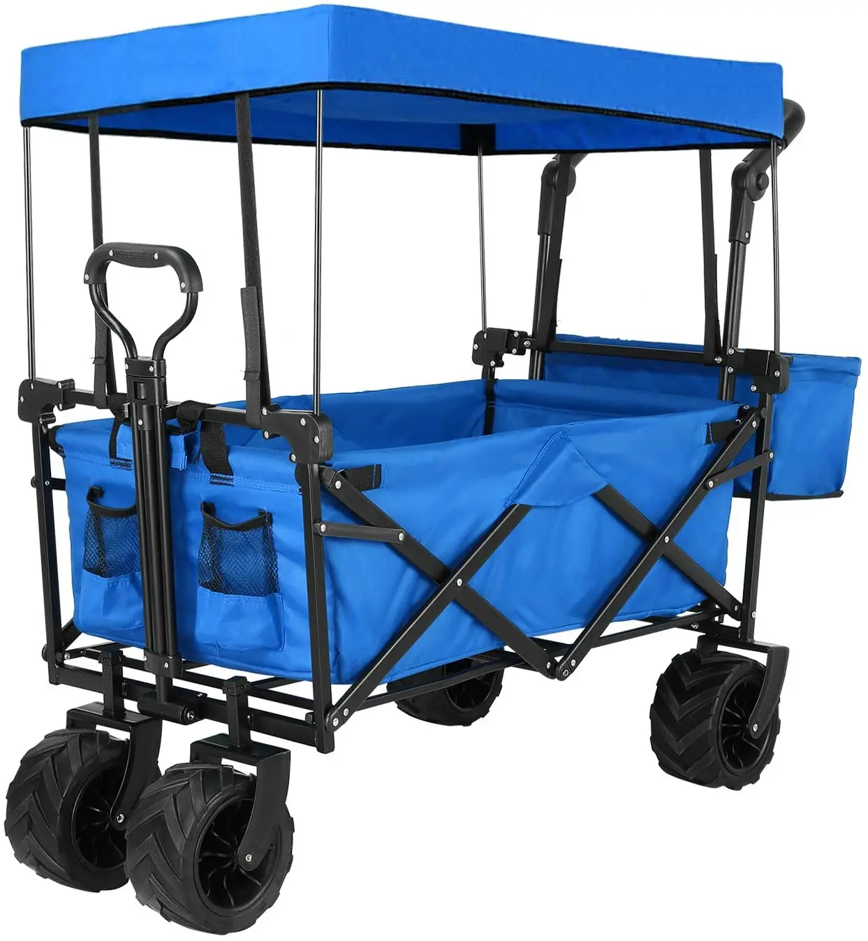 Heavy Duty Steel Folding Beach/camping/picnic/sand/outdoor Utility Wagon Cart Collapsible Wagon Trolley