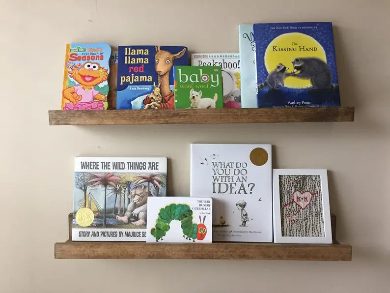 JUNJI customized Cheaper Wood Floating Shelves Wall Mounted Shelves Wall Shelf With Hidden Bracket