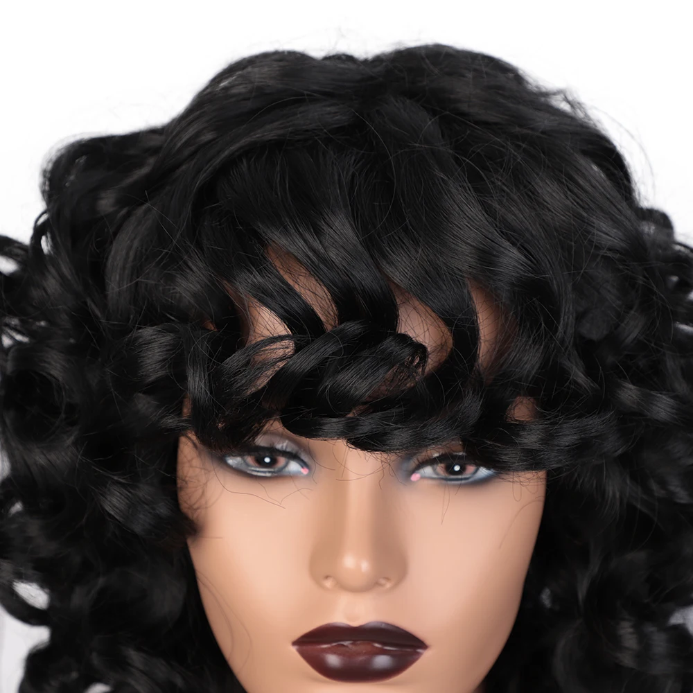2021 fashion Synthetic European And American Style Fashionable Curly Hair Fluffy Big Wave Wig for Black Women hd lace
