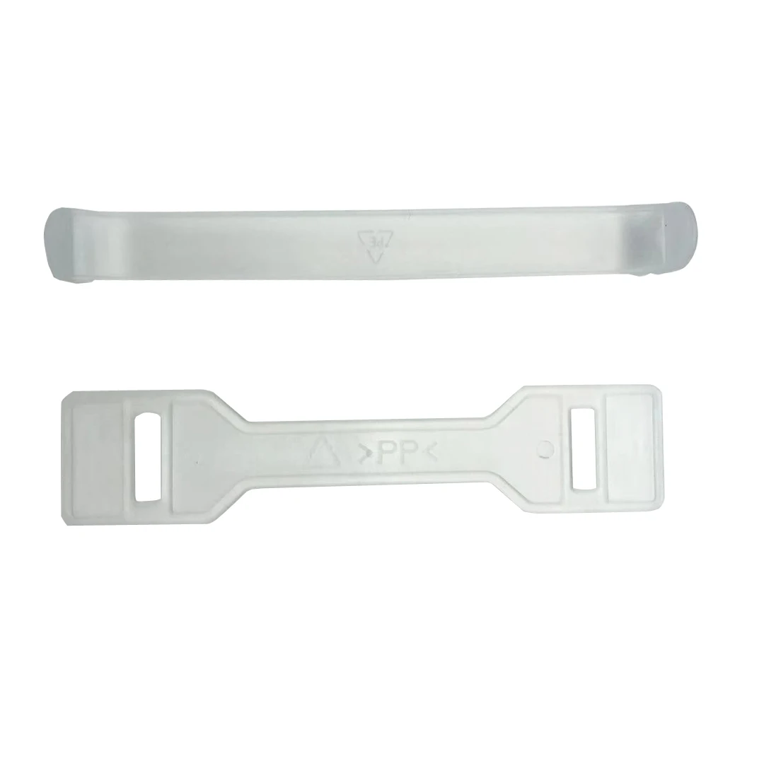 Molded custom plastic PE handle, carton plastic handle