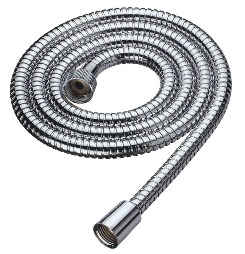 1.5m PVC Inner Tube Double Lock Chrome Flexible Stainless Steel Shower Hose for Hand Shower