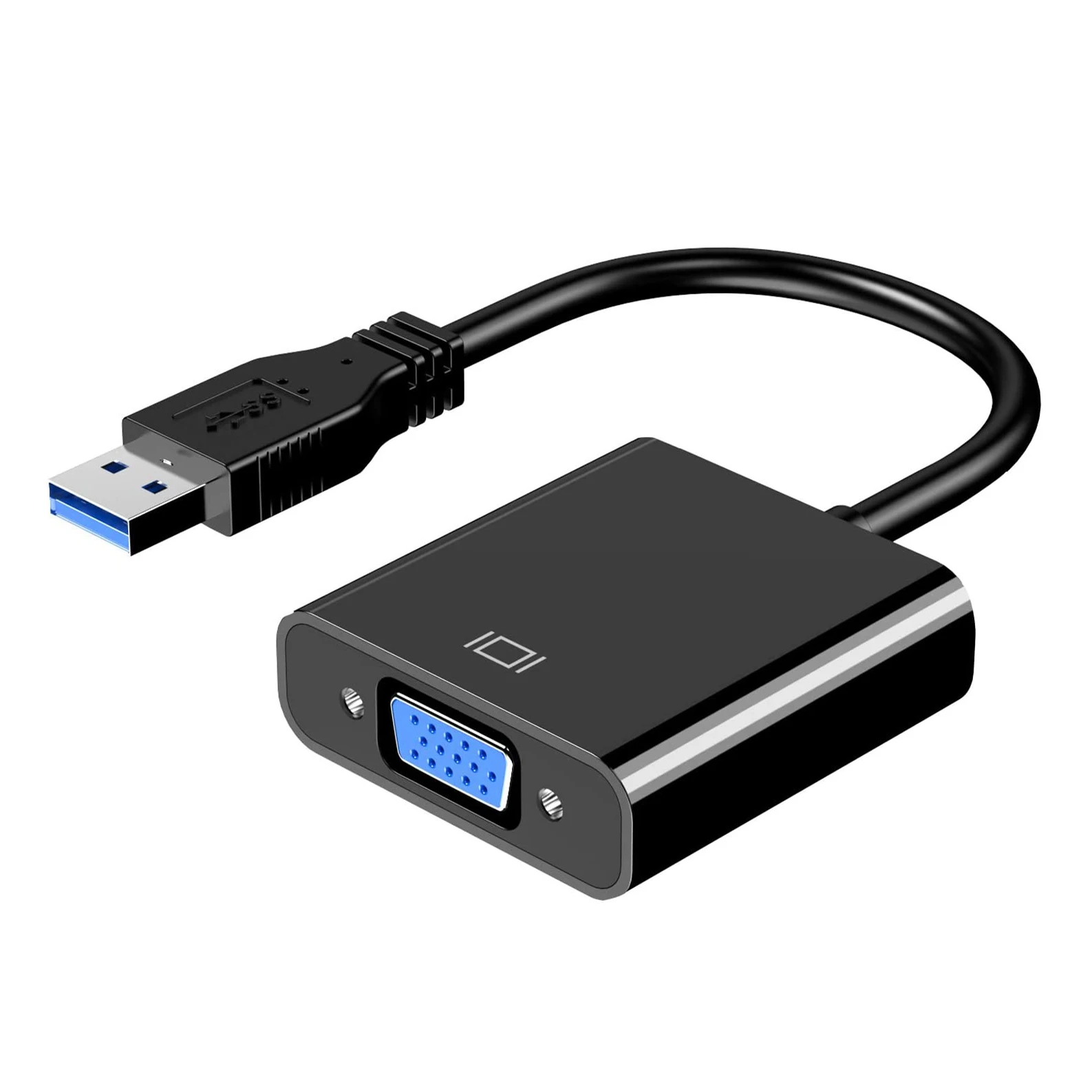 USB to VGA Adapter, External Video Card Multi Display Converter for Laptop PC Projector Monitor