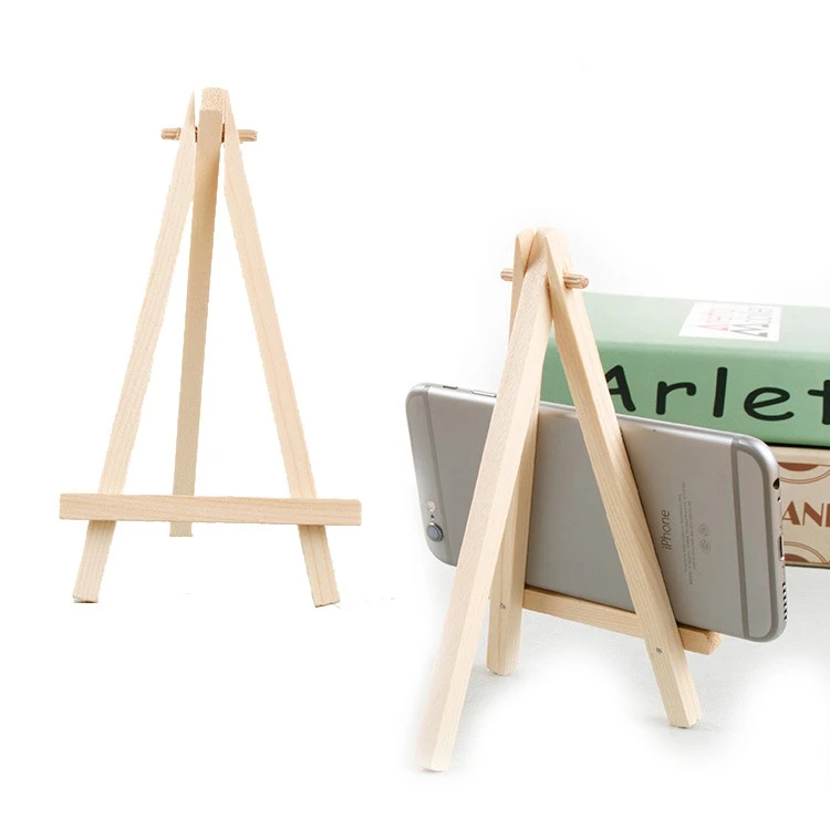 Modern European Design Customized Pine Wood Photo Frame Phone Stand Holder Wooden Easel
