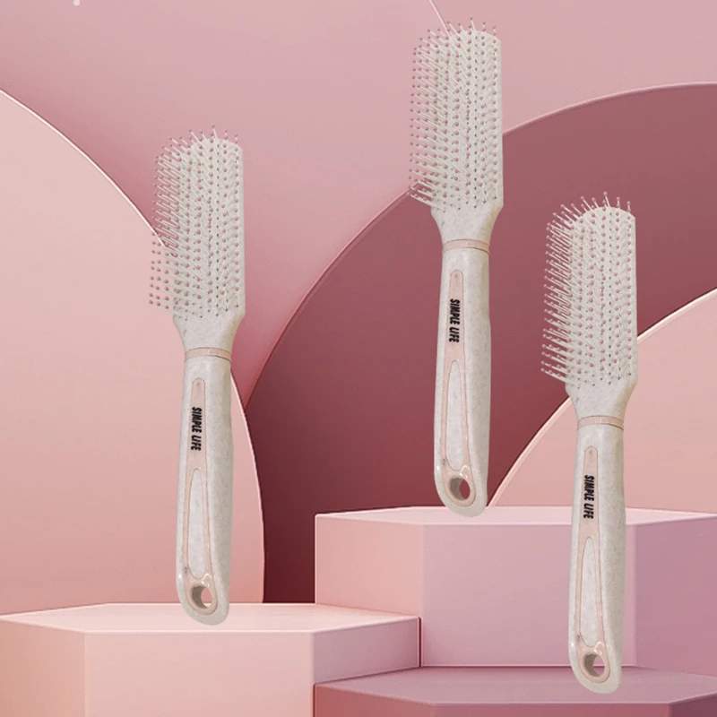 customised  women hair scalp massage comb Wet curly detangle big curve comb salon combs vented hair brush