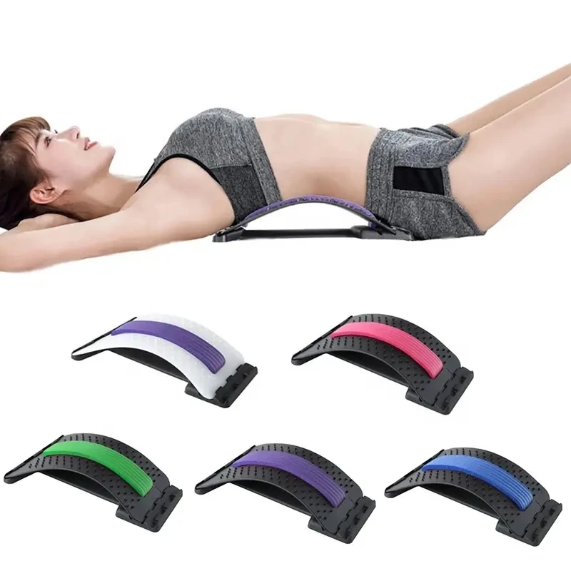 Back Stretcher Orthopedic Back Lumbar Support Stretch Acupuncture Magnetic Therapy Massager Lower Back Cracker