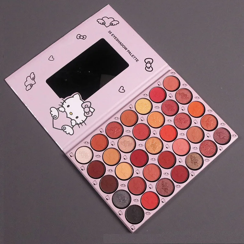 Empty Paper Material  Accept Customize Multichrome Eyeshadow Palette Book Box With Mirror Private Label