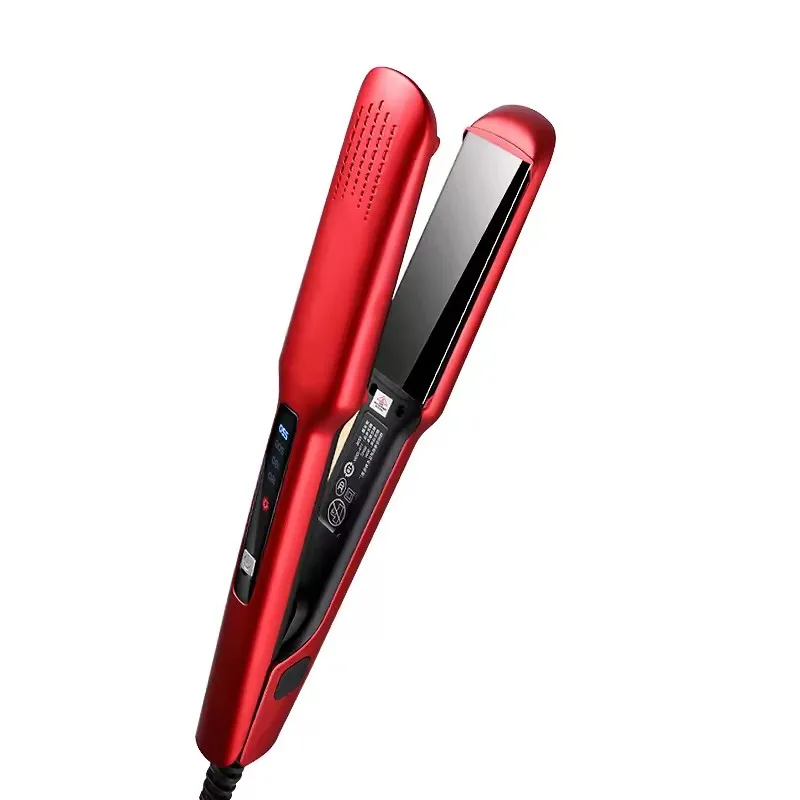 #1688 Factory# Flat Iron Curler Home Women Salon Beauty Styling Girl Steam LCD Display Infrared Hair Straightener Ceramic Ionic