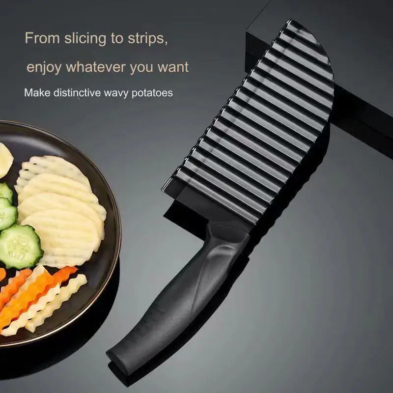 Wave Knife Wolf Tooth Potato Cutter French Fries Stainless Steel Embossed Knife Potato Knife