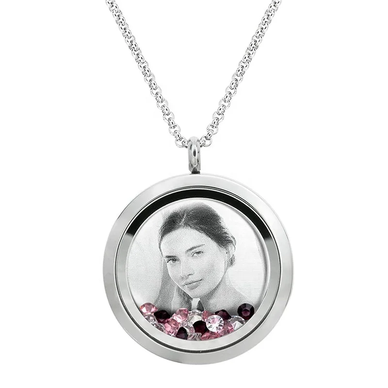 Custom Personalized Memory Picture DIY Jewelry Glass Photo Frame Locket Pendant Necklace