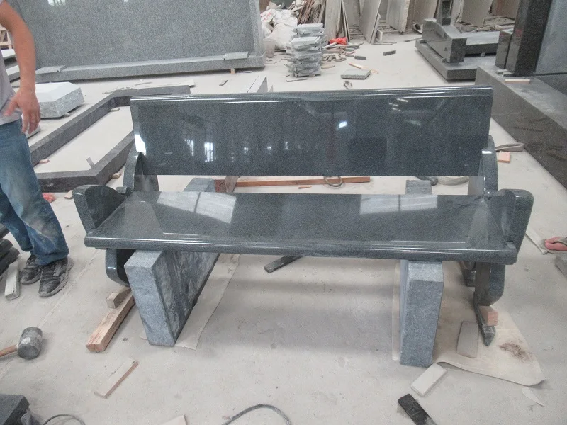 Memorials Outdoor Bench Modern Design New G654 Grey Granite