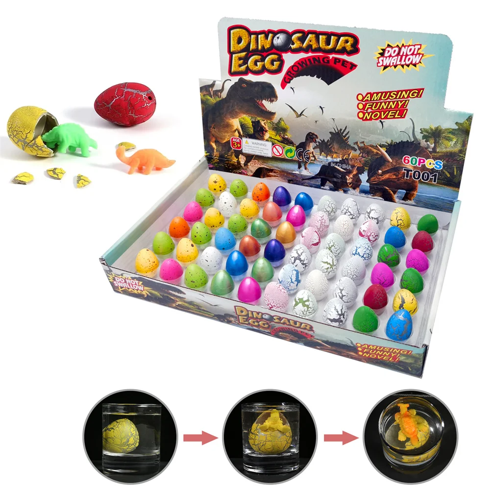 2*3cm Small-Size Dinosaur Egg Hatching EVA Plastic Toy Unisex Water-Growing Animal Expansion Deformation Simulation Funny EN71