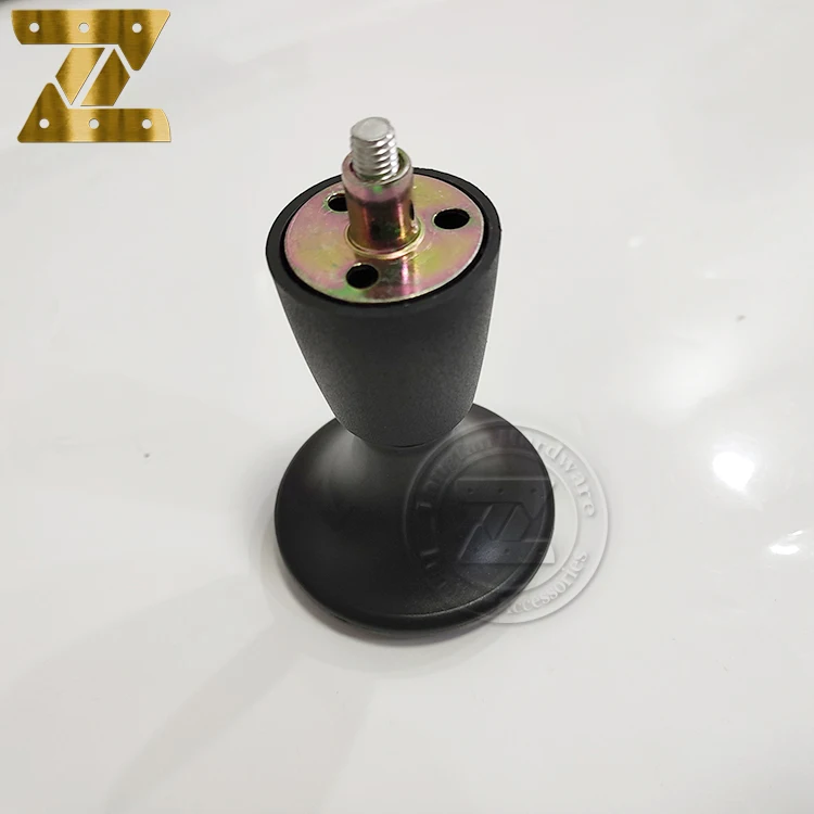 100mm sofa legs plastic used for sofa and cabinet furniture leg black round traditional sofa accessories support leg  With screw