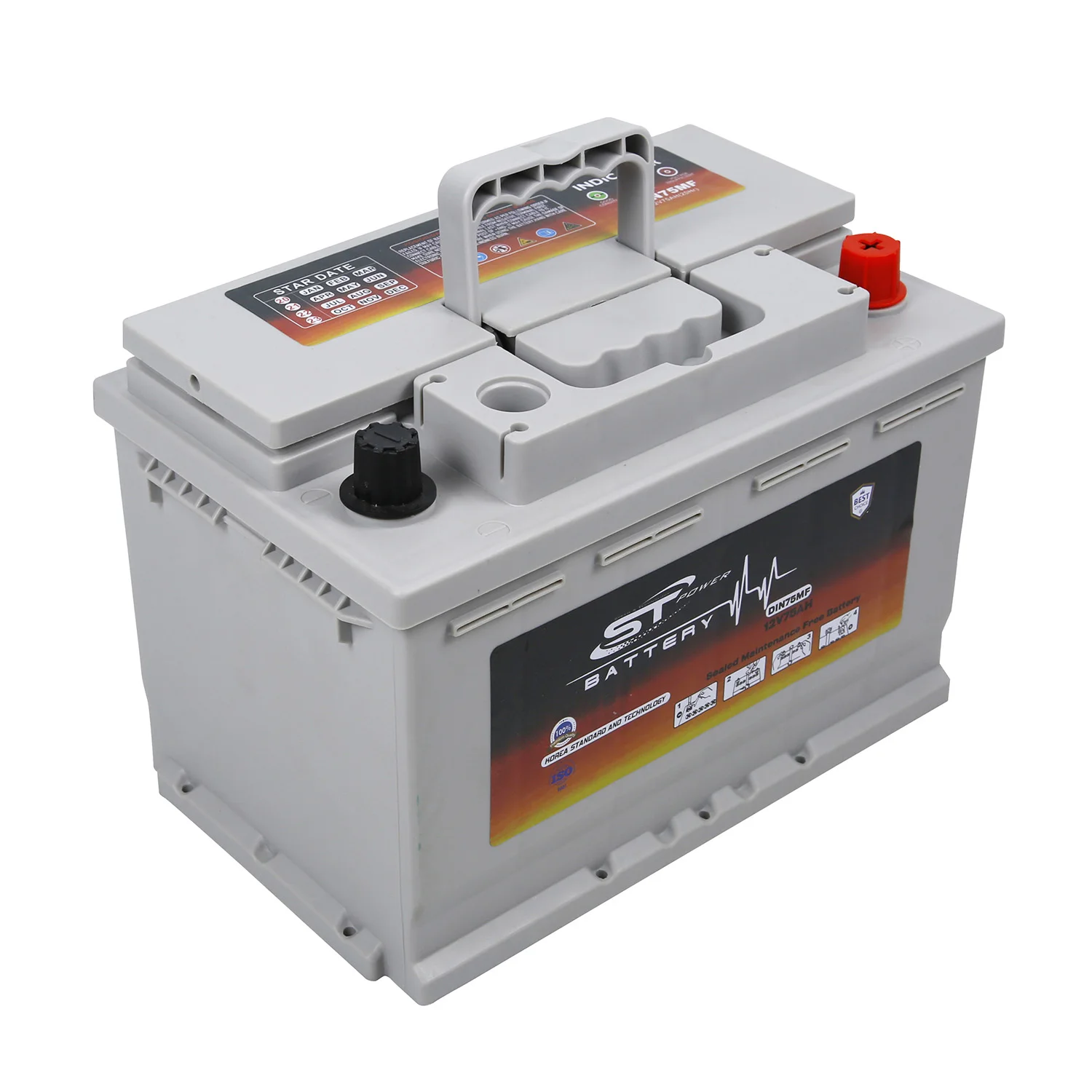 Full Capacity  DIN75 12V 75Ah Auto MF Car Battery With Long Life