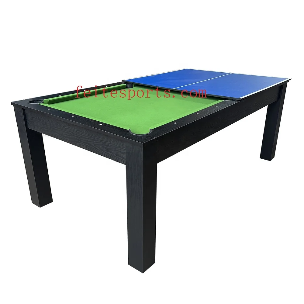 6ft 7ft convertible pool dining table 3 in 1 Multi Game Billiard Pool Table with Table Tennis Top Dining Top