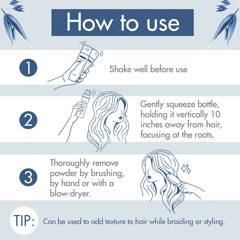 200ml Private Label Hair Care Product Organic Vegan Dry Shampoo Powder Aerosol OEM Iron Cans Dry Shampoo Spray