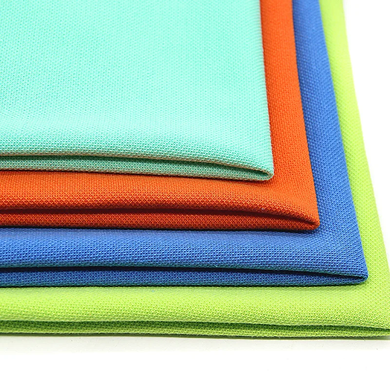 Stock Knitted Dry-fit PK Double TC 65% polyester 35%cotton Pique Fabric For Polo