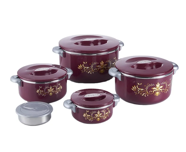 
Hot selling food warmer casserole set stainless steel inner +pp outer food warmer set popular model 