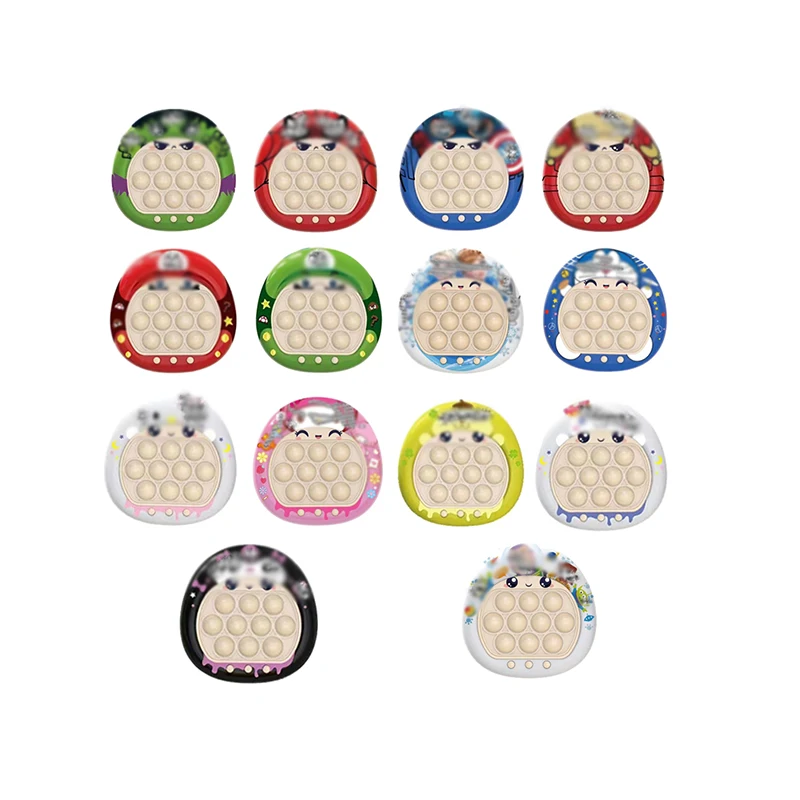 Quick Push Game Electronic Pop Spider-mans Marioes  Light Up Game For Kids Push Puzzle Sensory Fidget Toy Puzzle Fidget Game