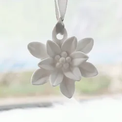 White lotus flower interior decoration ceramic accessories